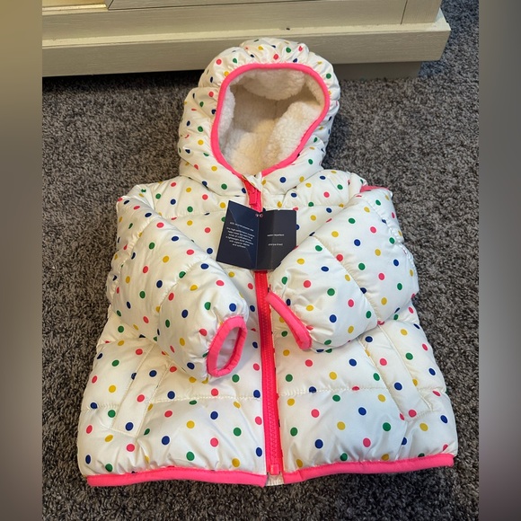 GAP Other - GAP Cream Sherpa Jacket with Colorful Accents